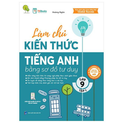 Sách - Làm Chủ Kiến Thức Tiếng Anh Bằng Sơ Đồ Tư Duy Lớp 9 - Tập 1