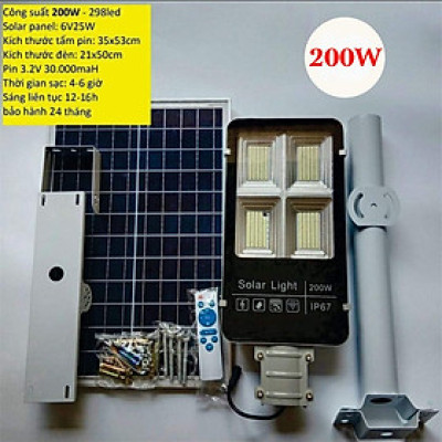 Đèn đường 200w năng lượng mặt trời ST03