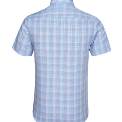 Áo sơ mi nam KHATOCO ngắn tay caro A1MN438S1-CNCR293-2502-N