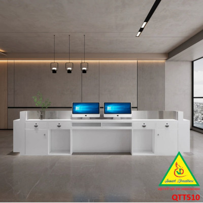 Bàn thu ngân, bàn lễ tân, bàn tính tiền bằng gỗ MDF QTT510- NỘI THẤT LẮP RÁP VIENDONGADV