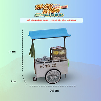 MÔ HÌNH TỰ LẮP RÁP DIY SÀI GÒN TÍ HON - XE HỦ TÍU GÕ - HR08