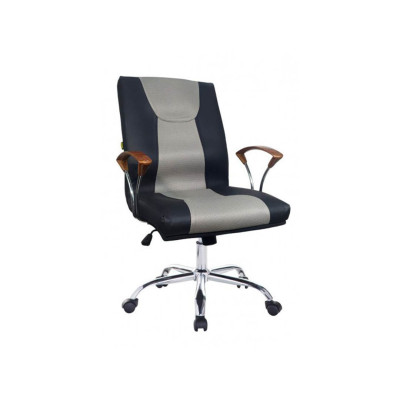Ghế văn phòng chân xoay lưng trung bọc da SMLIFE Olaf