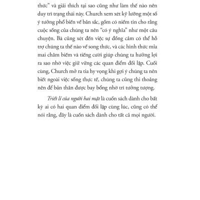 Triết Lí Của Người Hai Mặt