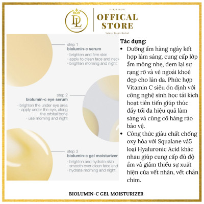 Tinh chất giảm thâm,  ngăn ngừa mụn và sáng đều màu da Dermalogica BIOLUMIN-C GEL MOISTURIZER 50ml