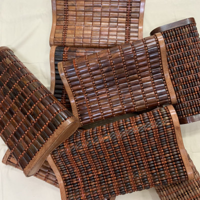 Gối Gỗ Trắc Miếng , Gối Công Thái Học - Kích Thước 36cmx24cmx8cm/4cm ( video , hình thật )