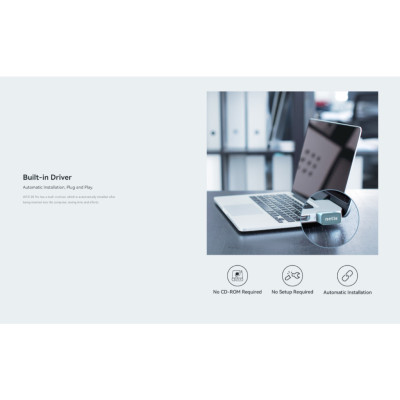 Card mạng Wi-Fi 6 USB 2.0 300Mbps, Băng thông không dây 286Mbps, Ăng-ten 2dBi bảo hành 24 tháng - Hàng chính hãng