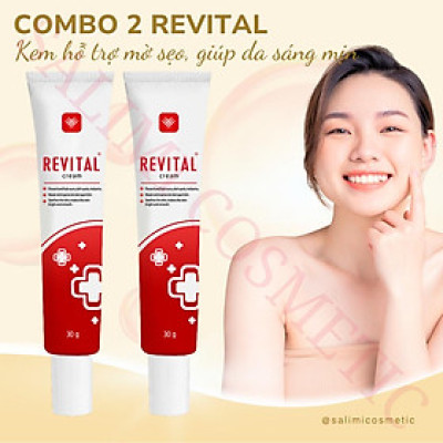 COMBO 2 Tuýp Kem Mờ Sẹo REVITAL 30g, Hỗ Trợ Làm Mờ Sẹo, Giúp Dịu Da Cho Làn Da Sáng Mịn, Hồng Hào