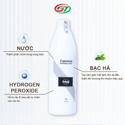 Oxi, trợ nhuộm Cazoova hương thơm bạc hà 1000ML