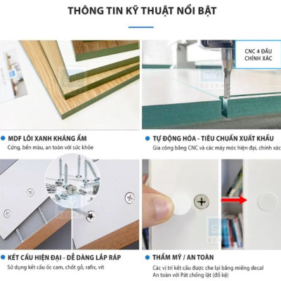 Combo 2 Kệ Gỗ Trang Trí Treo Tường Chữ L và Chữ U Juno Sofa CTKT812 90cm x 62cm x 15cm