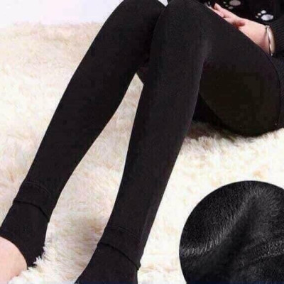 Quần vớ tất nữ freesize màu đen bên trong lót lông nỉ dày ấm giữ nhiệt tốt mùa thu đông - Quần legging dáng dài dẫm gót dễ dàng phối đồ cho người mặc vỏ tím xuất nhật - HÀNG LOẠI 1