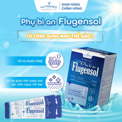 Phụ Bì An Flugensol hỗ trợ cải thiện viêm da cơ địa, mề đay, mẩn ngứa, eczema (20 gói) - Nutramed