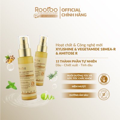 Xịt Dưỡng Tóc Rootoo Thuần Tự Nhiên Giúp Dưỡng Ẩm, Kích Thích Mọc Tóc Và Phục Hồi Hư Tổn 110ml