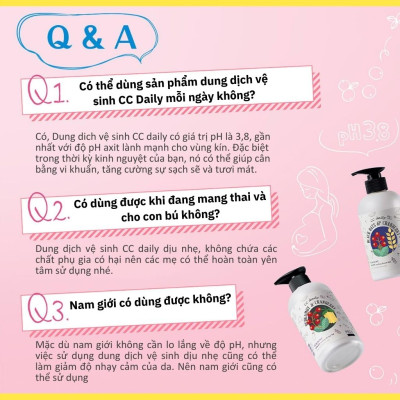 Dung Dịch Vệ Sinh Phụ Nữ CC Daily Feminine Wash Cooling And Refreshing Shower Gel (Bergamot & Cranberry) 330g