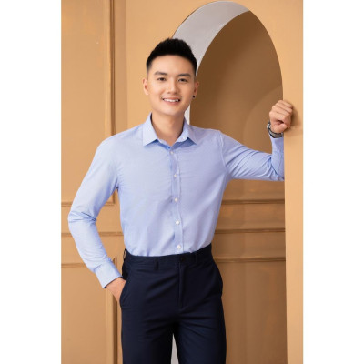 Áo sơ mi nam dài tay ALIGRO chất liệu 100% bamboo sợi tre, cổ bẻ dáng ôm ALGS225