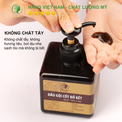 Dầu gội cốt bồ kết đánh bay gàu, mọc tóc, dưỡng tóc đen mượt Wonmom 250ml