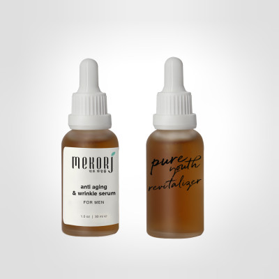 Bộ Đôi Mekorj: 1 chai Tinh Chất Dưỡng Ẩm & Làm Sáng (30ml) + 1 chai Tinh Chất Trẻ Hoá & Làm Mờ Nếp Nhăn Dành Cho Nam (30ml)