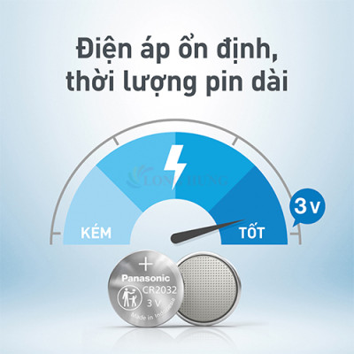Hộp Pin nút Panasonic 3V CR-2032VN/5B (50 viên) - Hàng chính hãng