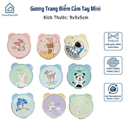 Gương Trang Điểm Mini Gấp Gọn Họa Tiết - Phù Hợp Mang Đi Mọi Lúc, Giao Màu Ngẫu Nhiên - HÀNG CHÍNH HÃNG MINIIN