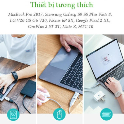 Đầu chuyển usb type-C ra USB 3.0 chính hãng Ugreen 50283