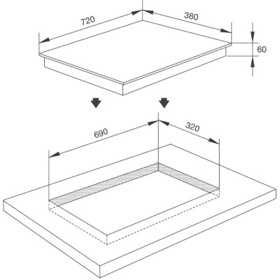 Bếp Âm Đôi Từ - Hồng Ngoại Malloca MH-02IR LB (72 cm) - Hàng Chính Hãng