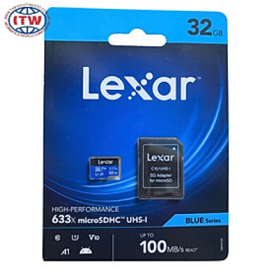 Thẻ nhớ 32GB Micro SDHC C10 LEXAR (không kèm Adapter) - Hàng chính hãng