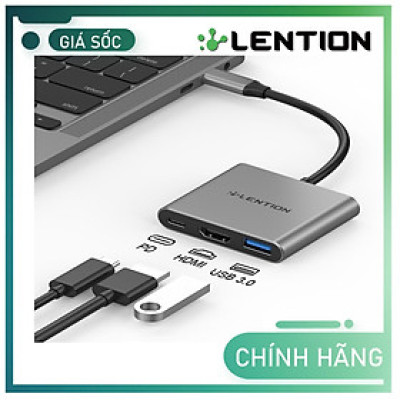 Bộ chuyển đổi USB-C 3 trong 1 Lention C14H Hàng Chính Hãng