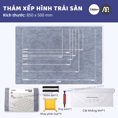 Thảm xếp hình trải sàn Mideer Puzzle Blanket Set, thảm lót nỉ dày dặn
