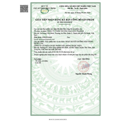 [5 HỘP] Viên uống hoạt huyết dưỡng não Đông Dược 5 Asia Pharma hỗ trợ thiểu năng tuần hoàn não - Hộp 30 viên