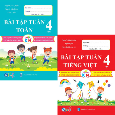 Sách Combo Bài Tập Tuần Toán và Tiếng Việt Lớp 4 - Kết Nối Tri Thức Với Cuộc Sống