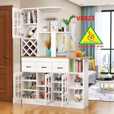 Quầy bar mini kết hợp tủ rượu VKB23 ( không kèm ghế) - Nội thất lắp ráp Viendong Adv