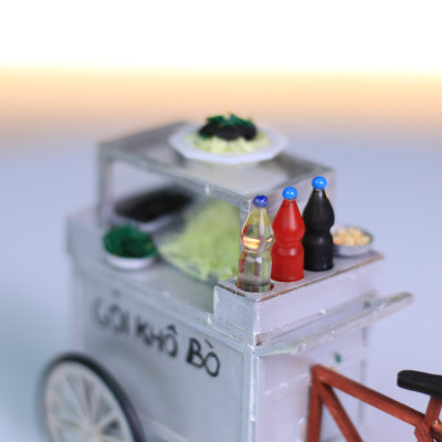 MÔ HÌNH TỰ LẮP RÁP DIY SÀI GÒN THU NHỎ - XE GỎI KHÔ BÒ - HR15