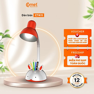 Đèn Bàn Học Sinh Comet CT411 Đã bao gồm bóng 5W - có ngăn đựng dụng cụ
