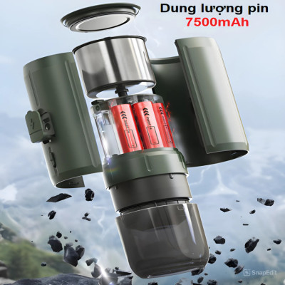 Máy pha cà phê cầm tay chuyên nghiệp Espresso 3 trong 1, dùng pin có thể pha cả nóng và lạnh. Thương hiệu Mỹ cao cấp HiBREW - H4C. HÀNG CHÍNH HÃNG