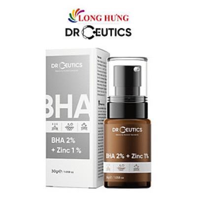 Tinh chất giảm mụn DrCeutics BHA 2% + Zinc 1% (30g) - Hàng chính hãng