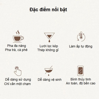 Máy pha cà phê, pha trà tự động Drip thương hiệu Mỹ cao cấp HiBREW H12 - Công suất 700W - Hàng nhập khẩu