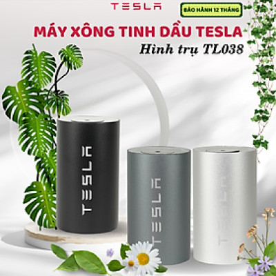 Máy phun sương khuếch tán tinh dầu TESLA - Máy xông tinh dầu hình trụ TL038 cho phòng ngủ, phòng khách có đèn 7 màu