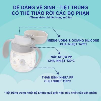 Bình tập uống trực tiếp RICHELL Nhật TLI 200ml | Baby