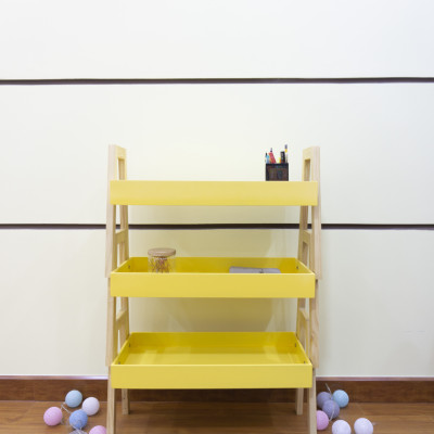 COMBO 3 KỆ GỖ ĐA NĂNG HÀN QUỐC MWFURNITURE MÀU VÀNG - COMBO 3 ACASE YELLOW