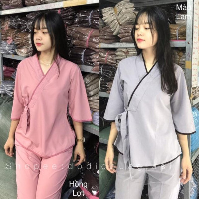 Đồ Lam Đi Chùa # Nhật Nơ Không Thêu Hoa# Quần Áo Nữ # Đồ Bộ