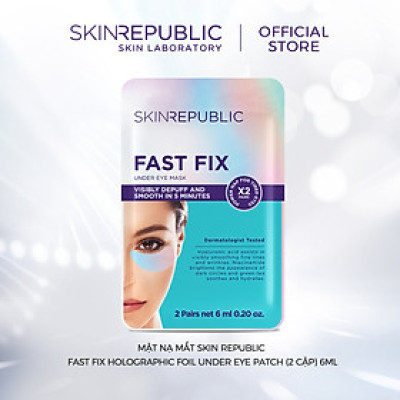 Mặt nạ mắt Skin Republic Fast Fix Holographic Foil Under Eye Patch (2 cặp) 6ml