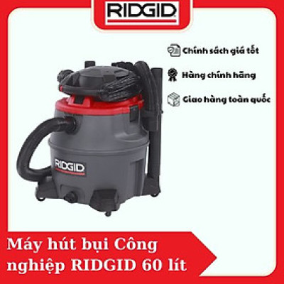 Máy Hút Bụi Công Nghiệp RIDGID 60 lít 1390W 3 in 1: Hút Khô/Ướt/Máy Thổi Gió Rời (55423) Số 1 Tại Mỹ - Hàng chính hãng