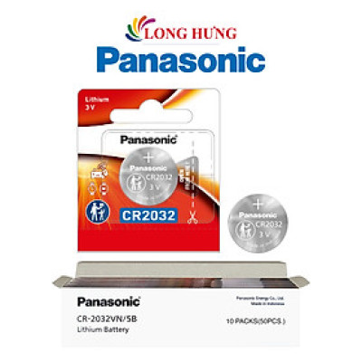 Hộp Pin nút Panasonic 3V CR-2032VN/5B (50 viên) - Hàng chính hãng