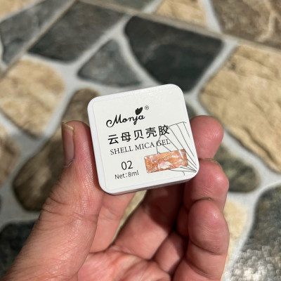 Gel Nhũ Xà Cừ Monya 8g Kim Tuyến Lấp Lánh Làm Nail, Tạo Hiệu Ứng Tuyết Ánh Xà Cừ Số 2 Cam Mica Gel Nữ Women