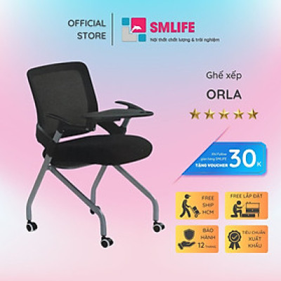 Ghế xếp phòng học kèm bàn có bánh xe SMLIFE Orla
