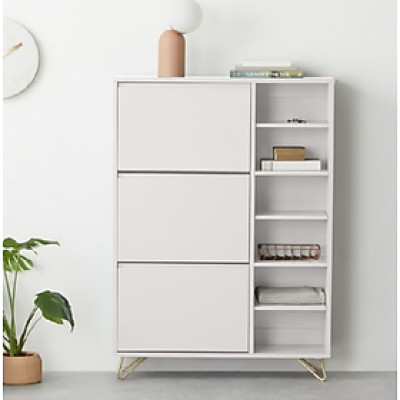 Tủ giày xoay 3 hộc 1 cánh cửa mở Tundo KT Ngang 90 x Sâu 25 x Cao 130cm