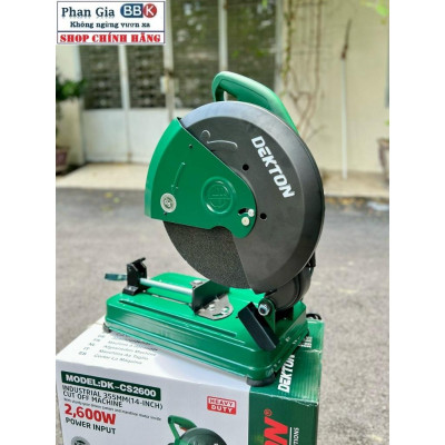 Máy cắt sắt DEKTON CS 2600W, Nặng 15KG, Mô tơ 100% Dây đồng, Bảo hành 12 tháng