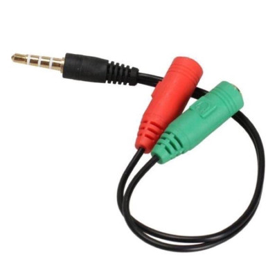 Cáp Chia Mic và Audio chuẩn 3.5 cho ĐIện thoại hát karaoke