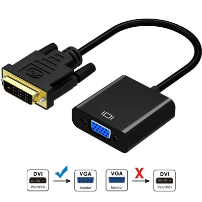 SOAIY Cáp Chuyển Đổi DVI 24+1 Sang VGA Full HD 1080P - Hàng Nhập Khẩu
