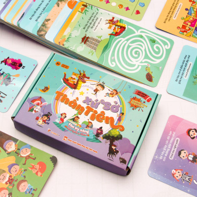 Combo Bộ thẻ trò chơi kỹ năng phát triển trí não cho bé (100 trò chơi đa dạng chủ đề cho bé)