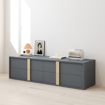 HAPPY FURNITURE , Tủ lưu trữ 4 ngăn kéo - SPACE, THK_281 , 160cm x 45cm x 43cm DxRxC